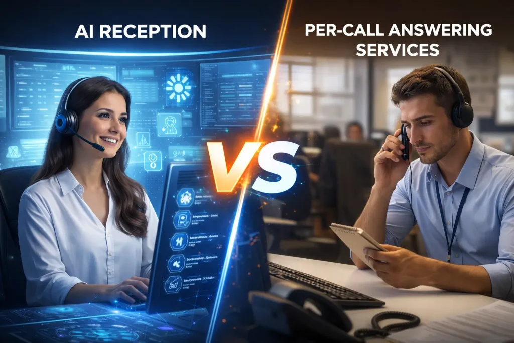 AI Reception vs Paying Per-Call Answering Services