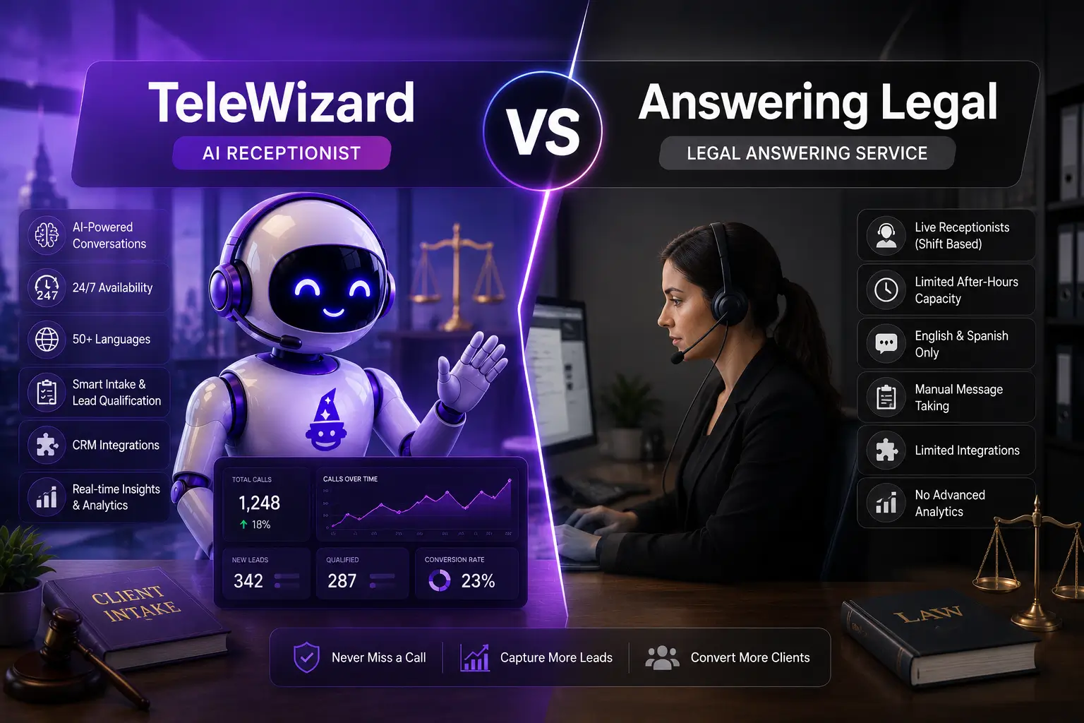 TeleWizard vs Answering Legal – Complete 2026 Comparison