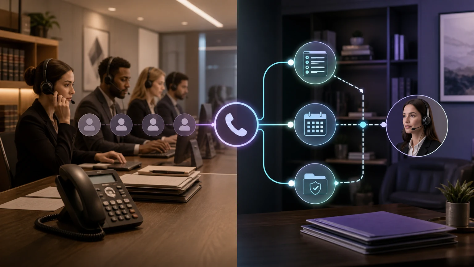 AI Call Center vs Traditional Call Center for Law Firms